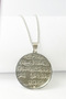 Silver Color Ayetel Kürsi & Nazar Verse Written Prayer Necklace with Accordion Chain Stainless Steel - 6