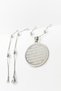 Silver Color Ayetel Kürsi & Hilye-I Şerif Written Dorika Chain Stainless Steel Necklace - 5