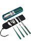 4 Pieces Portable Travel Cutlery with Storage Case, Stainless Steel Cutlery Reusable Cutlery Set