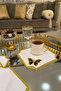 Set of 6 Premium Butterfly Embroidered Cocktail and Coffee Napkins - 3