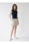 Slim Fit Navy Blue Women's T-Shirt Lf2042146 - 3