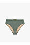 High Waist Bikini Bottom with Metal Accessories