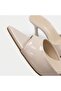 Women's Slippers with Single Strap, Pointed Toe, with Stitching Detail on the Front, 7 cm - 7