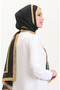 Kehribar Shawl 70240-09 Black Mustard - 2