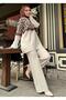 Tasseled Women's Tunic Knitted Pants Set