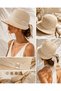 Betty Bands Women's Straw Hat with Ribbon Detail Summer Hat Sunscreen Beach Hat Vacation and Beach Accessory
