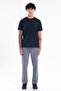 Modal Interlock Fabric Minimal Logo Crew Neck Men's Sports T-Shirt
