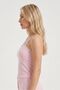 Women's Pink Ribbed Pajama Top - 3
