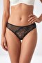 Women's Black Tulle Lace Slip Panties - 3