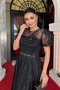 Lace Sequin Fabric Balloon Sleeve Dress - Black - 3