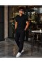 Men's Polo Paka (T-Shirt + Trousers) Comfortable Fit Button Detailed 2-Piece Top and Bottom Set