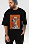 For Dog Lovers 2 Front Dog Print Black Oversize T-Shirt 100% Cotton Unisex Dog Lover Premium Design - 7