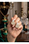 Brass Gold Color Zircon Stone Drop Model Earrings - 3