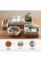 Libby 4-piece Set Bamboo Storage Organiser With Fabric Liner - 36x26x12cm - Natural - 7