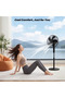 (Black-cc35)16 Inch Oscillating Pedestal Fan with Remote Contral Standing Floor Fan with Pedestal Base, Adjustable Height, Timer, 3 Speeds for Home, Bedroom & Office - 3