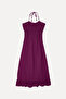 Women's Plum Flared Sleeveless Mini Dress - 2