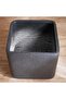 Renata Polyresin Square Planter 28x28x26cm- Black - 2