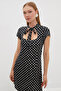 Polka Dot Modal Dress with Tie Detail - 6
