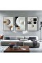 FASHION HOME 3PCS Wall Art Bright Style Minimalist Decor Modern Abstract Canvas Prints Poster Picture Framed Paintings Decorations - 4