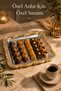 6-Piece Rose Detail Presentation Tray - Decorative Serving and Presentation Tray with Gold Edge Detail for Coffee and Refreshments - 3