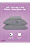Bedding Fitted Sheet - Fits 200x200 Cm For Super King Bed - 3 Pcs (1 Fitted Sheet and 2 Pillowcases) - 35 Cm Deep Pocket - Solid Bed Sheet - 3