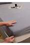 King Size Fitted bed sheet 180*200+30 cm with 2 pillow covers, set of 3 pieces, plain grey color.