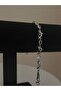 Silver Color Bracelet with Dolphin Figure and Stone Detail