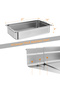 6 Pack Hotel Pans,4" Deep Full Size Steam Table Pans,Full Size Food Pan,Half Size Hotel Pans[NSF Certified],Catering Food Pan Commercial Stainless Steel,Handle + No Lid - 2