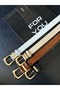 4-Piece Bridge Buckle End Set Women's Trouser Belt, Jacket Belt, Dress Belt, Shirt Belt - 4