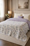 Premium Floral Patterned 100% Cotton Muslin Bedspread, Pique, 4 Seasons - 2