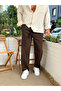 Basic Baggy Linen Trousers Brown - 5