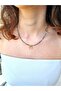Blue Tourmaline Natural Stone Necklace |   Elegant and Cool Design with Moon Motif - 2