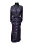 Ivy Sparkle V-Neck Stoned Fish Evening Dress - 2