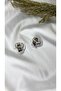 Women's Silver Color Minimal Knot Earrings - 2