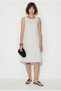 Women's White Scallop Embroidered Lined Pocket Detailed Ruffled Hem Muslin Dress 7719 60286373 - 3