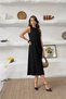 Women's Black Pocket Detailed Sleeveless Oversized Summer Dress Nbnp038 - 4