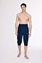 High Waist Navy Blue Men's Pool and Sea Shorts 6017 - 2