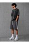 Men's Striped Detail Comfortable Cut Baggy Shorts