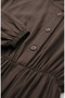 Hakim Collar Elastic Waist Hijab Dress 0326-03 Brown - 4