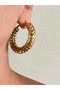 Tarnish Resistant Steel Chunky Snake Sequin Hoop Earrings - 2
