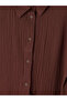 Lcw Everyday Brown Textured Women's Shirt Tunic - 2