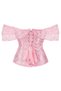 Vintage / Victorian Pink Lace Lolita Y2K Princess Corset - 5