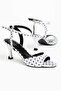 Ronda Polka Dot Women's Ankle Strap Heeled Sandals - 3