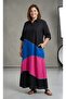 Black Shirt Collar Pocket Detail Plus Size Women's Dress - 4