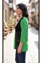 Truvakar (Without Holes) Sleeved Round Necklace-Collar Combed Cotton Blouse with Slits - 2