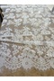 Meter Coupon Cordone Lace Fabric - Evening Dress and Wedding Dress Fabric with Eyelash Detail - 2