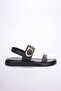 Women's Black 2cm Heel Height Summer Comfortable Sandals Tr27My05A - 2