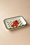 Pomodoro Tomato Patterned Enamel Serving Plate 21X14X4 cm - 5