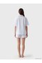 Vizyon New Season Shirt Collar Striped Women's Shorts Pajama Set - 4