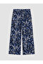 Vizyon New Season Elastic Waist Patterned Women's Capri Pants - 6
